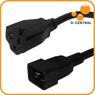 NEMA 5-15/20R to IEC C20 Power Cable