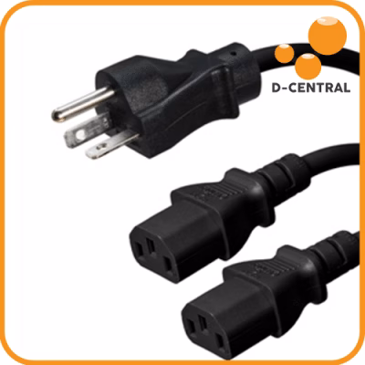 NEMA 6-20P to 2x IEC C13 Power Splitter Cable