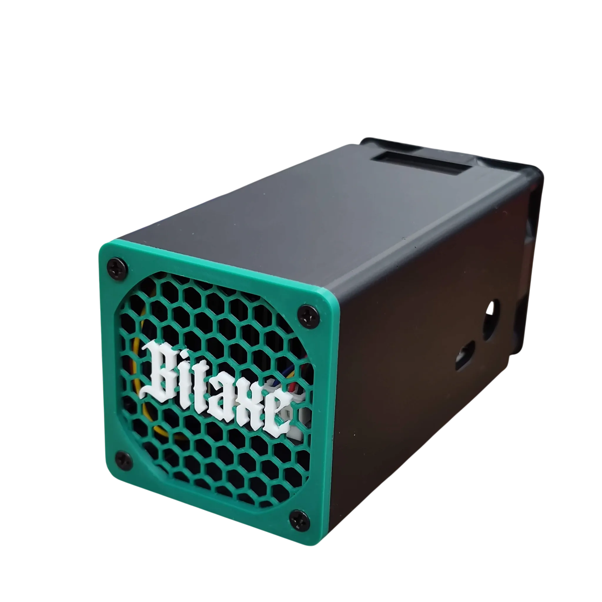 Modern Minibit Gamma — side profile of the printed Bitaxe housing