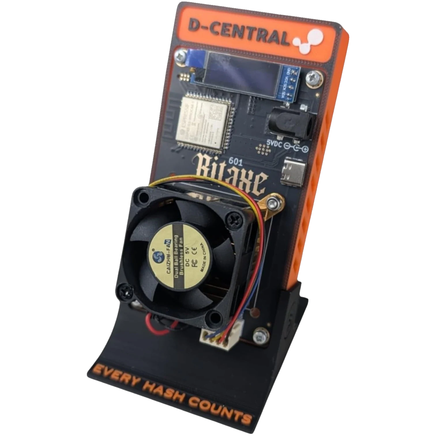Bitaxe open-source ASIC solo Bitcoin miner front view