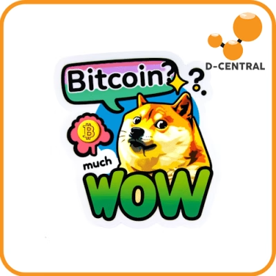 Bitcoin WOW Much Sticker