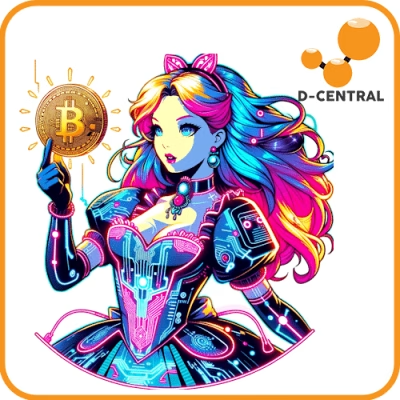 Bitcoin's Neon Cyber Diva Sticker
