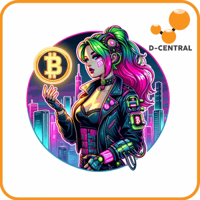 Bitgirl in Bitcoin Metropolis Sticker