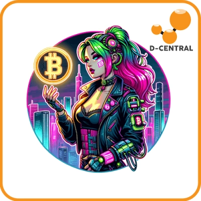 Bitgirl in Bitcoin Metropolis Sticker