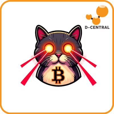 Laser Eyes HODL Cat Sticker