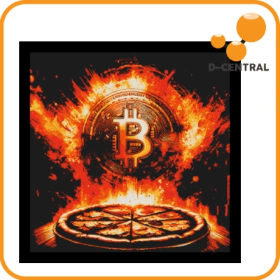 Bitcoin Pizza 3D Painting