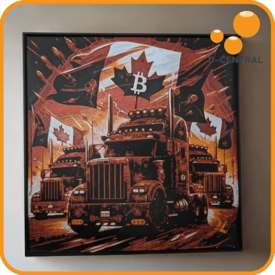 Canadian Bitcoin Truckers of Liberty 3D Painting