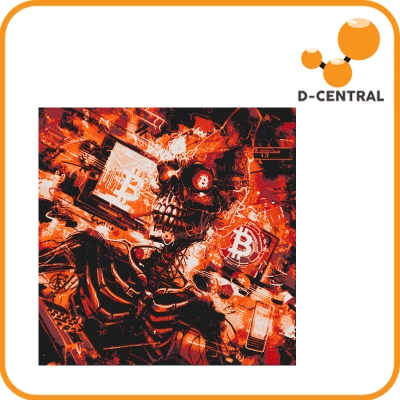 Bitcoin Skeleton 3D Painting