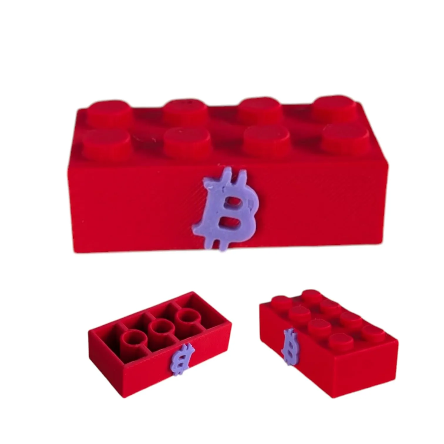 Bitcoin Building Blocks (Set of 10) | Crypto-Themed Brick Toys | Compatible with Major Brands | Random Colors | Bitcoin Block Collectible front view