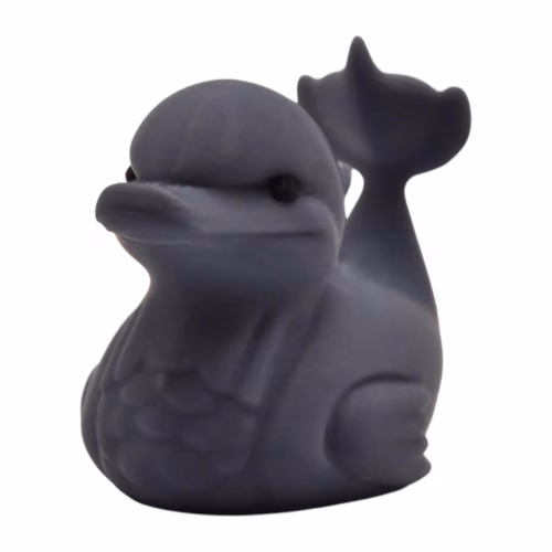 Dolphin Duck Figurine - Ocean Dashboard Duck for Jeep Ducking - Cruise Ship Hide and Seek Ducks - Car Duck Accessories - Funny Animal Collectible – 3D Printed in Canada