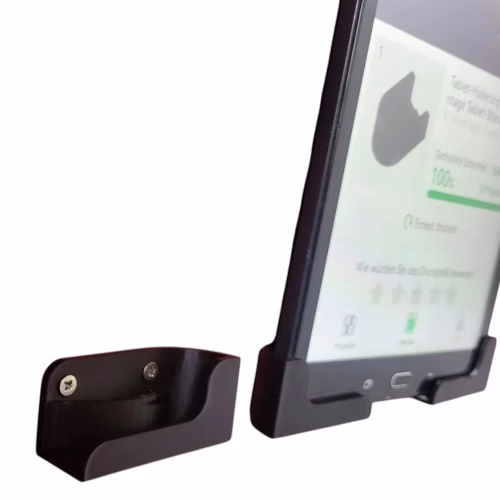 Wall Mount Tablet Holder for iPad & Android Devices – Minimalist Tablet Stand for Smart Home Control & Desk Display – Screws or Adhesive Options – 3D Printed in Canada - Image 2