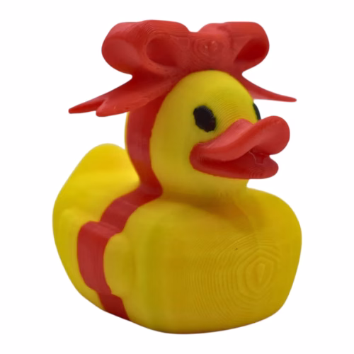 Gift-Wrapped Duck Figurine – Fun Holiday or Birthday Desk Decoration, Collectible Rubber Duck-Inspired Ornament – 3D Printed in Canada