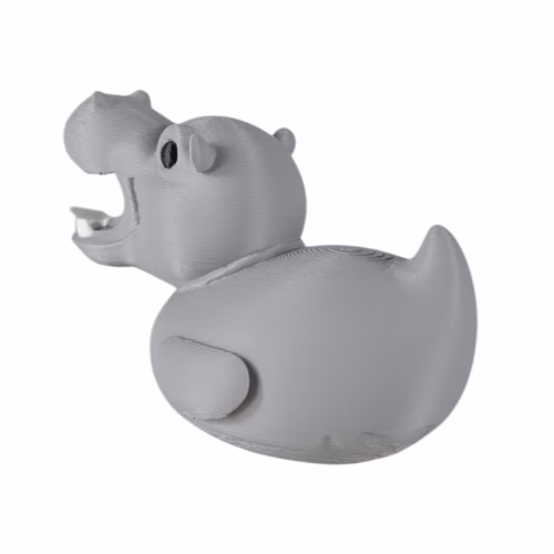 Hippo Duck Figurine - Duck Car Dashboard Decoration - Funny Animal Hybrid Collectible for Duck Duck Jeep Trend - Unique Rubber Duck Alternative - Cruise Duck for Hiding – 3D Printed in Canada - Image 2