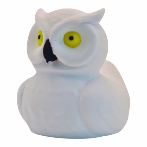 Owl Duck Figurine - Unique Dashboard Duck for Jeep Enthusiasts & Cruise Hide & Seek - Funny Rubber Duck Collectible - Canadian Car Accessory - Novelty Decorative Gift – 3D Printed in Canada