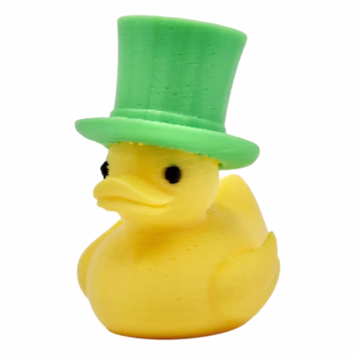 St. Patrick’s Day Duck Figurine – Lucky Green Hat Holiday Decor for Seasonal Displays, Novelty Irish-Themed Gift – 3D Printed in Canada
