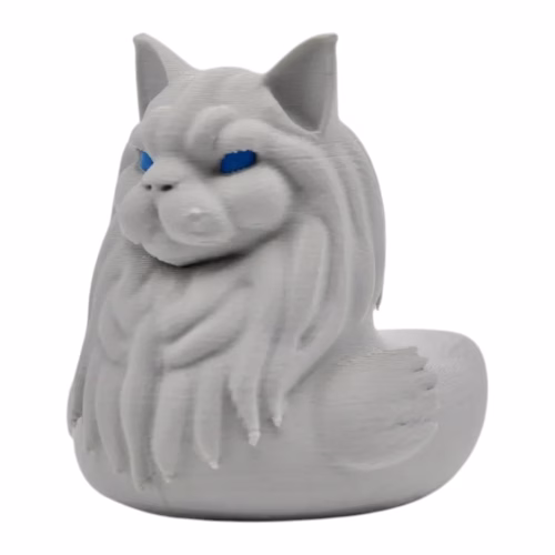 Maine Coon Cat Duck Figurine – Unique Hybrid Cat & Duck Collectible – Quirky Desk, Bookshelf & Car Dashboard Decor – 3D Printed in Canada