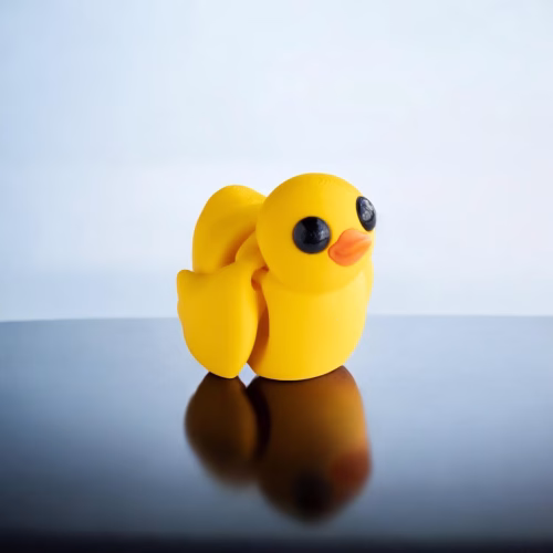 Mini Baby Duck Figurine 5-Pack – Cute Yellow Duck Desk Fidgets & Kawaii Animal Collectibles for Teens & Adults – Articulated Bird Toys – 3D Printed in Canada
