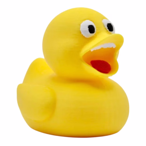 Screaming Duck Figurine – Funny Rubber Duck for Jeeps, Desk Decor, Gag Gifts & Collectors – Meme Duck Statue – 3D Printed in Canada - Image 2