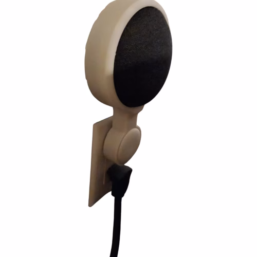 Wall Mount for Google Home Mini (1st Gen)– Space-Saving Outlet Hanger for Smart Home Speakers – Sleek Cord Management Bracket – 3D Printed in Canada - Image 2