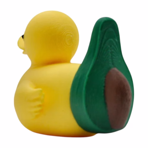 Avocado Duck Figurine – Funny Dashboard & Desk Décor – Quirky Collectible – 3D Printed in Canada