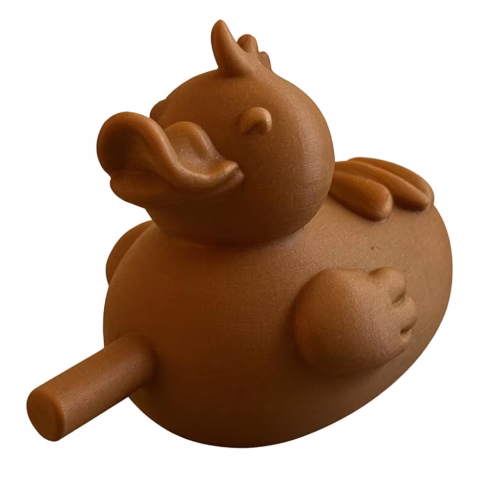 Corn Dog Duck Desktop Figurine – Cute Collectible Fidget Companion for Teens & Adults – Whimsical Animal-Inspired Stress Relief Sculpture – 3D Printed in Canada