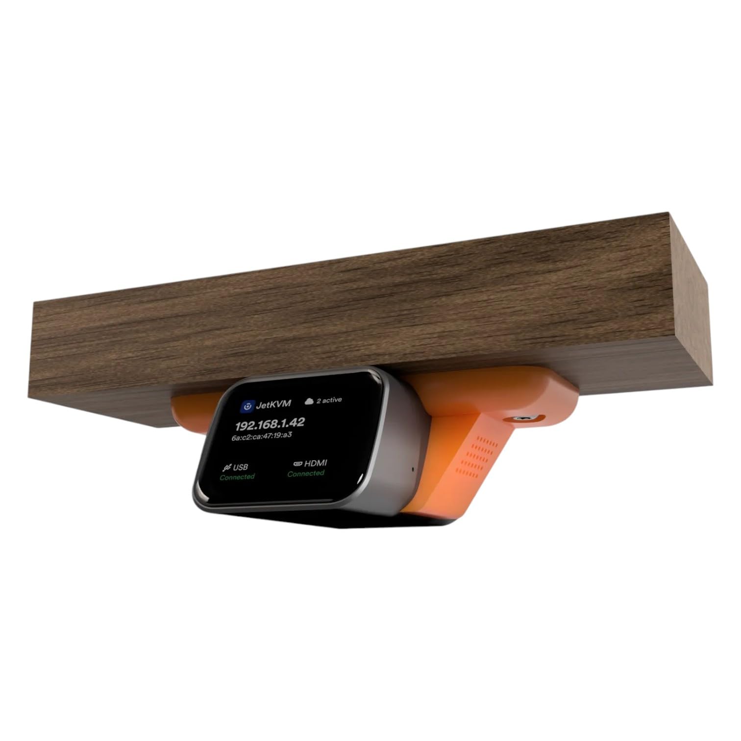 Under Desk Mount Compatible with JetKVM Units – Secure Bracket for Remote Access Stations, Screws Included – 3D Printed in Canada