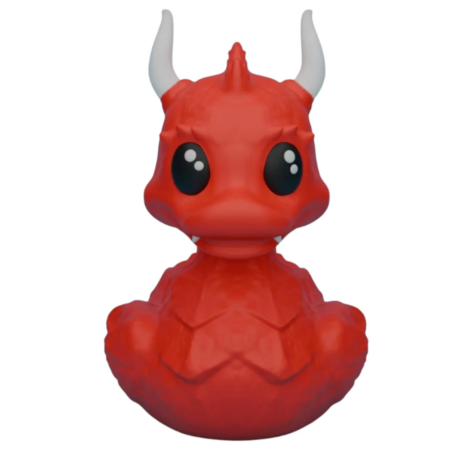 Dragon Duck Figurine – Red Fantasy Duck Collectible with Horns and Spiked Tail – Cute Desk Décor for Dragon Lovers, Ducks for Jeeps, and Mythical Gifts – 3D Printed in Canada - Image 2