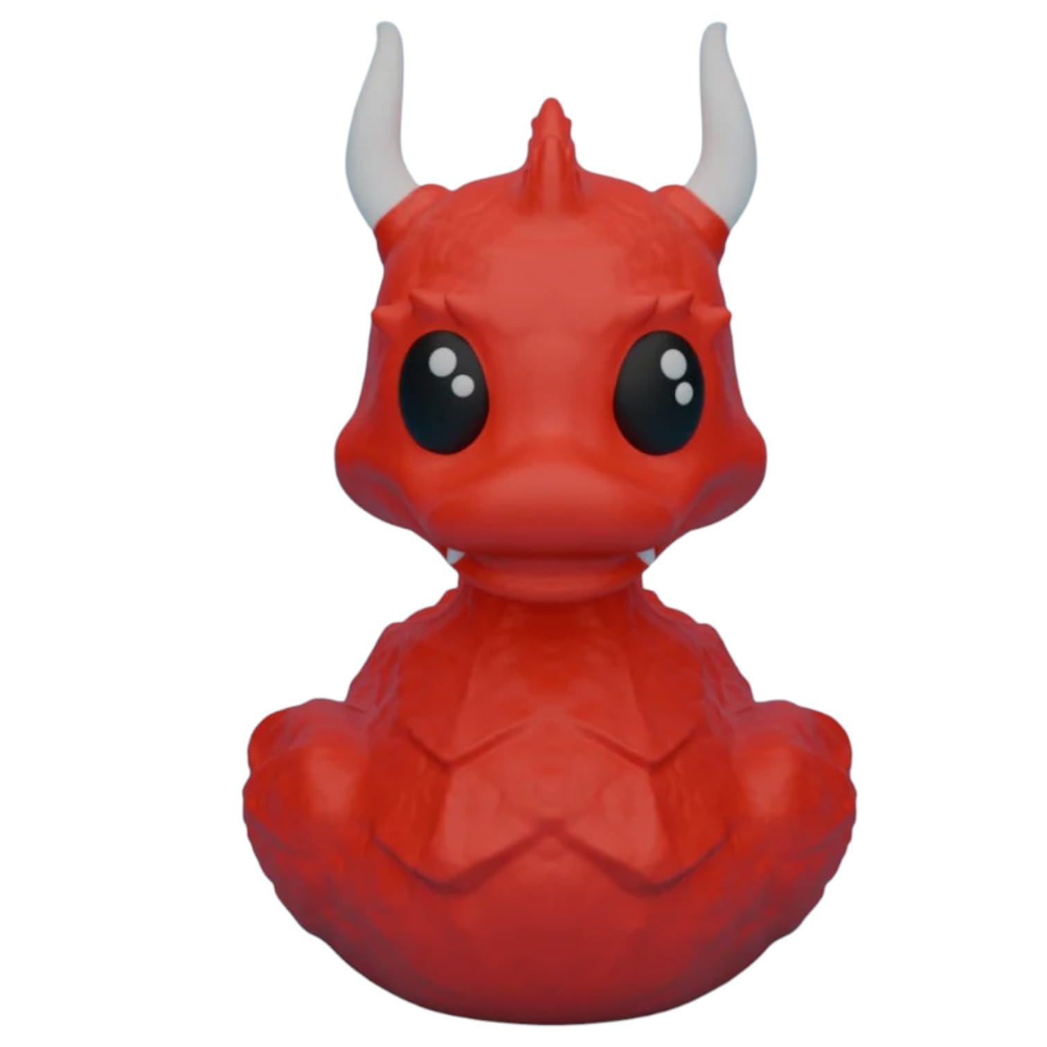Dragon Duck Figurine – Red Fantasy Duck Collectible with Horns and Spiked Tail – Cute Desk Décor for Dragon Lovers, Ducks for Jeeps, and Mythical Gifts – 3D Printed in Canada - Image 2