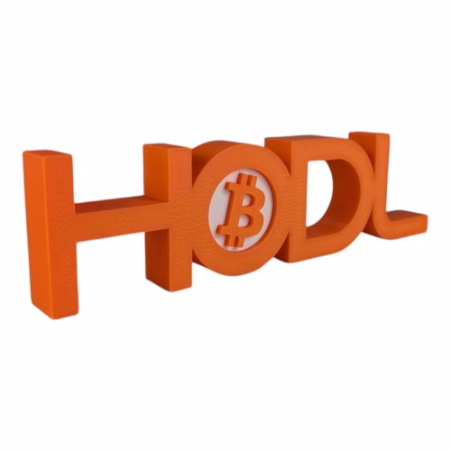 Bitcoin HODL Sign | 3D BTC Desk & Wall Decor | Bitcoin-Inspired Home & Office Display - Image 2
