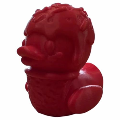 Ice Cream Duck Figurine – Cute Dessert-Inspired Collectible Display Duck for Desk, Shelf or Gift – Quirky Novelty Fidget – 3D Printed in Canada