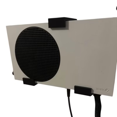 Wall Mount for Xbox Series S – Secure Console Bracket Set with Ventilation Clearance – Easy Install with Screws or Adhesive – Space-Saving Horizontal/Vertical Mount – 3D Printed in Canada