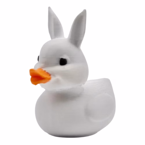 Bunny Duck Hybrid Figurine – Quirky Easter Animal Sculpture, Collectible Novelty Decor Gift for Adults & Teens – 3D Printed in Canada