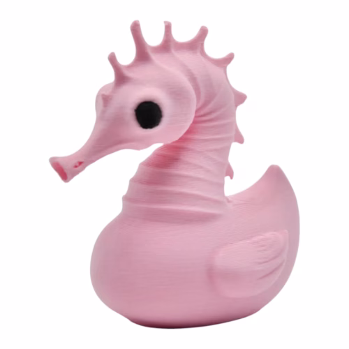 Seahorse Duck Figurine – Quirky Novelty Rubber Duck Collectible, Cute Seahorse Décor, Fun Bathroom Decoration, Unique Gift for Duck Lovers & Sea Animal Fans – 3D Printed in Canada
