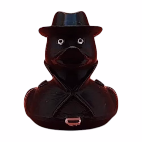 Shadow Duck Figurine - Detective Noir Collectible Duck for Jeeps - Mystery Dashboard Decor - Car Desk Ornament - Gothic Office Decorations - Ducking Gift - Collectible Ducks - 3D Printed in Canada