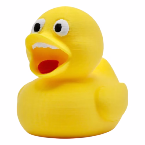 Screaming Duck Figurine – Funny Rubber Duck for Jeeps, Desk Decor, Gag Gifts & Collectors – Meme Duck Statue – 3D Printed in Canada