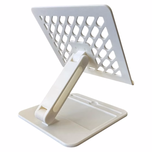 Foldable Tablet Stand with Storage Tray – Collapsible, Articulating Tablet Holder for Desk, Bed or Kitchen – Compatible with Tablet, Kindle, Samsung Tab & More – 3D Printed in Canada - Image 4