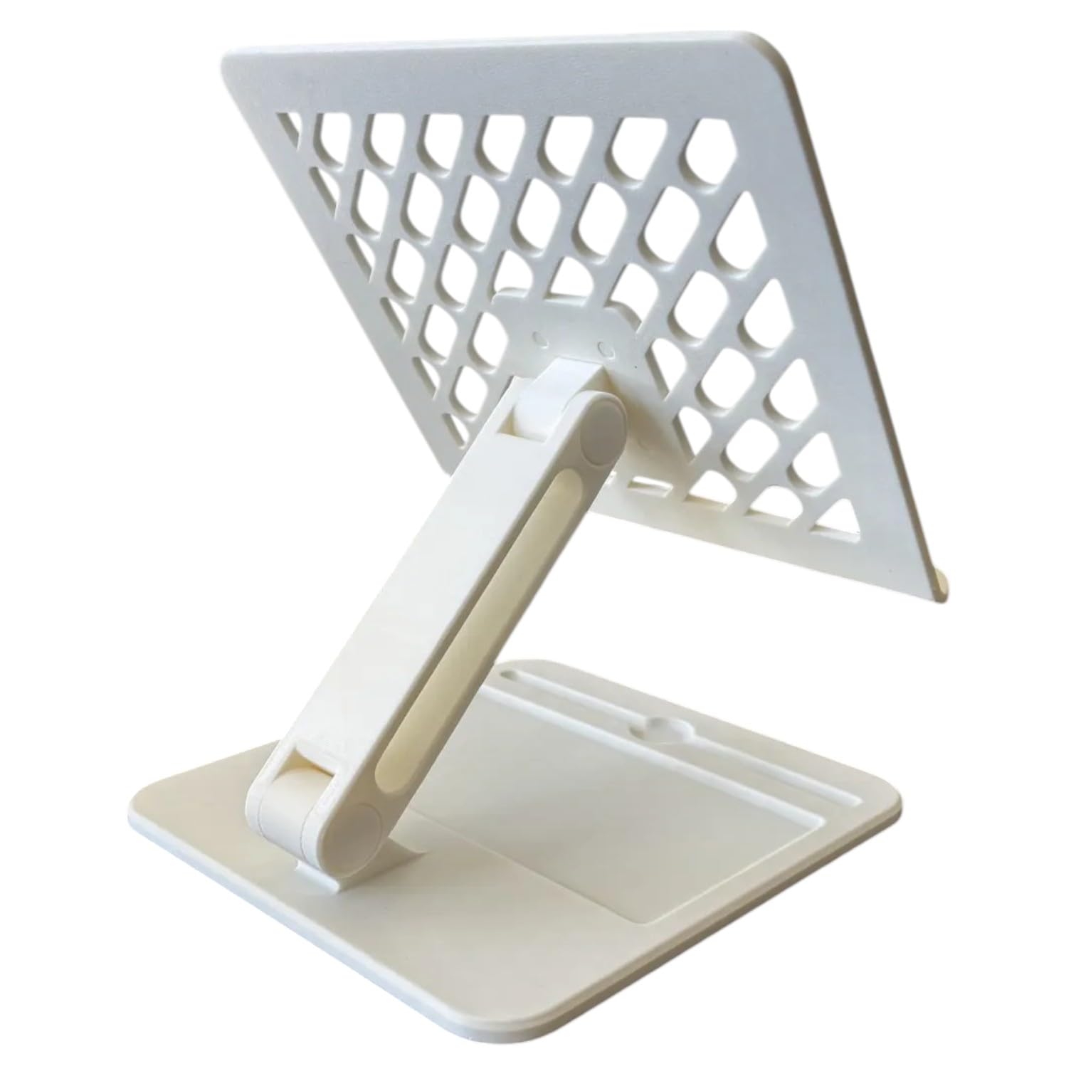 Foldable Tablet Stand with Storage Tray – Collapsible, Articulating Tablet Holder for Desk, Bed or Kitchen – Compatible with Tablet, Kindle, Samsung Tab & More – 3D Printed in Canada – Image 4