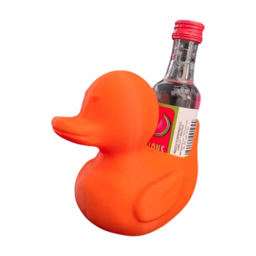 Duck Bottle Holder for 50ml Mini Liquor Bottles – Funny Dashboard or Shelf Display for Car Enthusiasts and Party Gag Gifts – 3D Printed in Canada