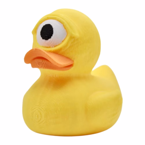 Cyclops Duck Figurine – Funny One-Eyed Monster Duck for Jeep Ducks, Mythology Decor, Halloween Decorations & Weird Gifts – Rubber Duck Alternative – 3D Printed in Canada