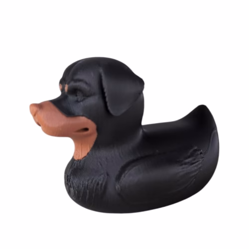 Rottweiler Duck Figurine - Dog Collectible for Jeep Ducking, Cruise Ship Hiding - Funny Rubber Duck Gift for Dog Lovers - Novelty Desk Decor - 3D Printed in Canada - Image 4
