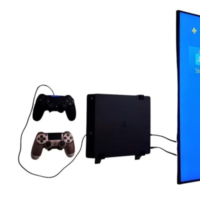 Wall Mount for PS4 Slim Console – Secure Bracket Set for Vertical Display & Cable Management