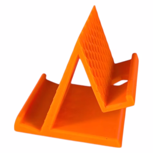 D-Central.TECH X GOBRRR.ME Bitcoin Phone Holder | Stylish & Functional Honeycomb Design | 3D-Printed Durable Stand for Home or Office - Image 2