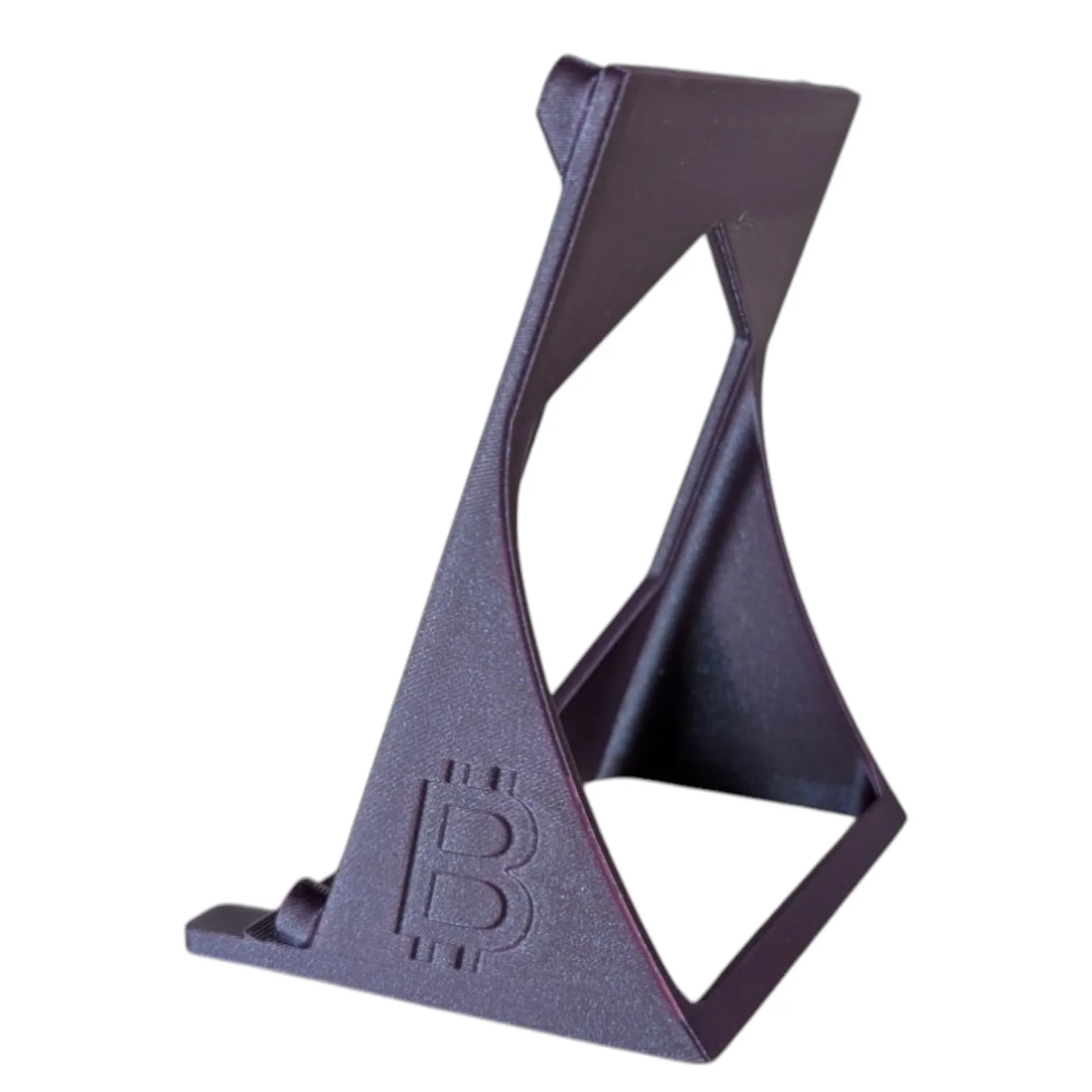 Simpleton NerdQaxe+ Stand | 3D Printed Crypto Mining Stand | Bitcoin ASIC Miner Holder for NerdQaxe+ | Sturdy & Space-Saving (Galaxy Purple) - Image 2