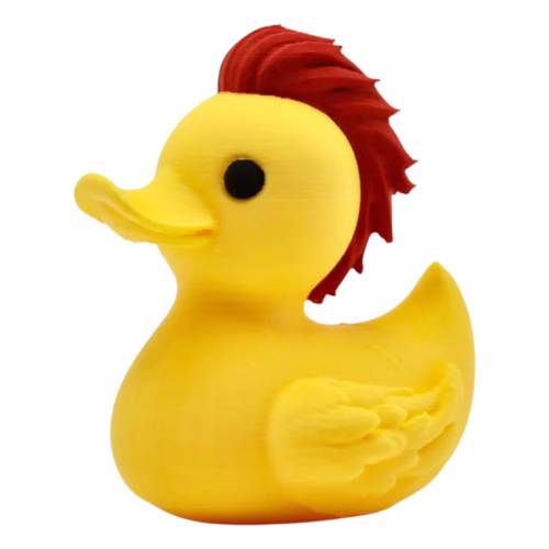 Rock Star Duck Figurine – Funny Punk Duck for Desk, Car, Dashboard, Jeep Ducks, Collectible Ducks for Adults – Quirky Décor Gift – 3D Printed in Canada