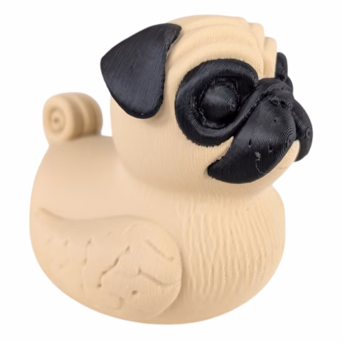 Pug Duck Figurine for Car Dashboard - Collectible Ducking Gift for Jeep & Vehicle Owners - Hide & Seek Cruise Duck - Unique Rubber Duck Alternative - Funny Dog Duck Décor - 3D Printed in Canada - Image 2