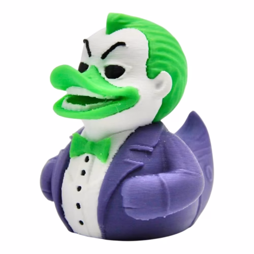 Grinning Villain Duck Figurine – Joker-Inspired Mischievous Duck for Collectors, Jeep Ducks, Desk Décor, Funny Gifts – 3D Printed in Canada