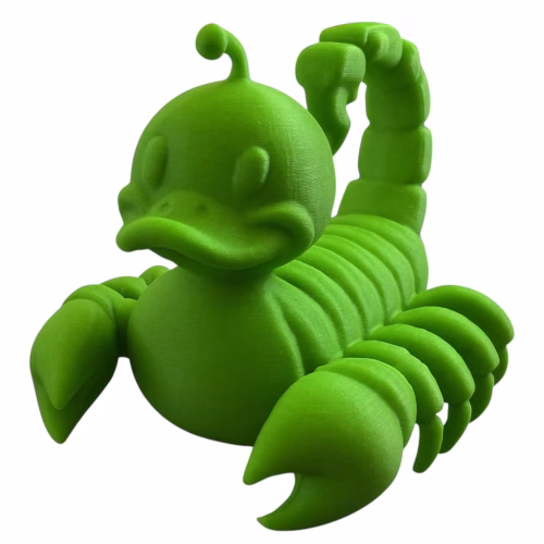 Scorpion Duck Collectible Figurine – Hybrid Duck Scorpion Toy for Teens & Adults – Desk Companion, Fidget Décor, Conversation Starter – 3D Printed in Canada