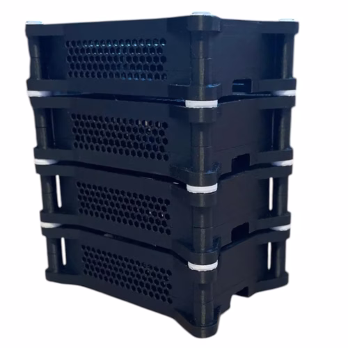 Modular Raspberry Pi Cluster Case for 3-4 Boards – Stackable Multi-Pi Enclosure with Cooling Vents & Easy Access Ports – Durable Black ABS-Like Finish – 3D Printed in Canada - Image 2