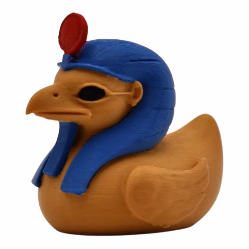 Ra Duck Figurine - Egyptian Sun God Rubber Duck for Jeep Ducking, Cruise Ship Hiding & Desk Decor - Collectible Mythology Duck Statue - Duck Gift for Adults & Collectors – 3D Printed in Canada