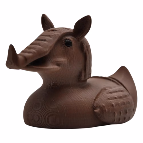 Armadillo Duck Figurine – 3D Printed Collectible Duck for Jeeps, Desk Decor, Wildlife Fantasy Fans, Unique Gift, PLA Eco-Friendly Sculpture – 3D Printed in Canada